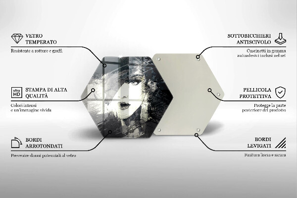 Cache plaque de cuisson Peinture d'une femme