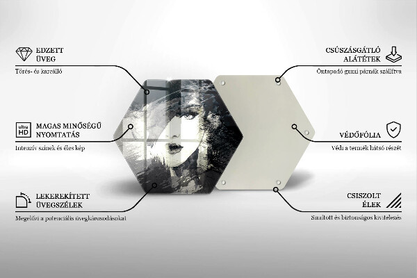 Cache plaque de cuisson Peinture d'une femme