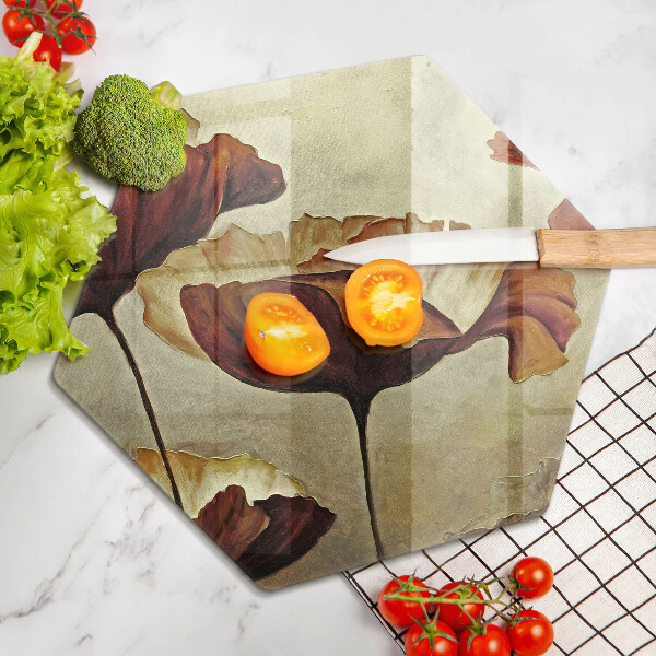 Cache plaque de cuisson Fleurs de bohème peintes