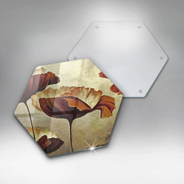 Cache plaque de cuisson Fleurs de bohème peintes