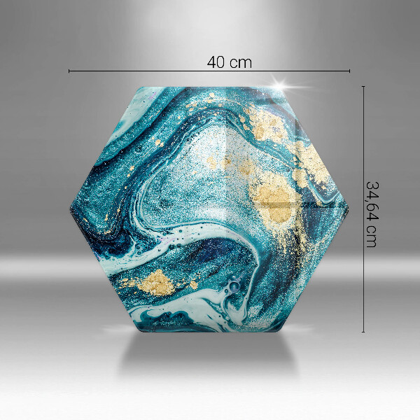 Protection plaque induction Abstraction d'or bleu