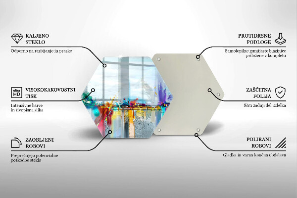 Cache plaque de cuisson Abstraction peinte