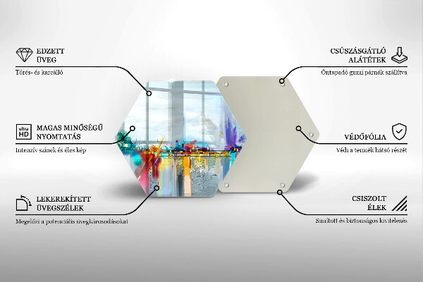 Cache plaque de cuisson Abstraction peinte