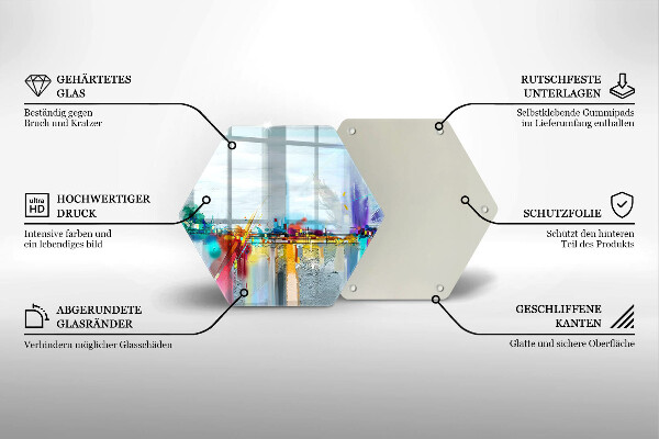 Cache plaque de cuisson Abstraction peinte