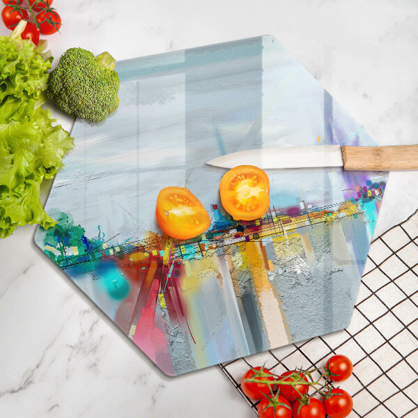 Cache plaque de cuisson Abstraction peinte