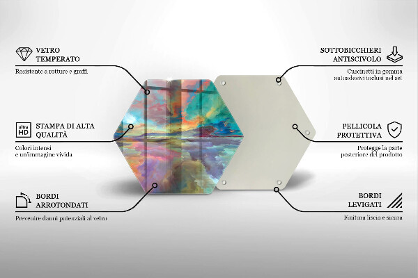 Cache plaque de cuisson Ciel coloré