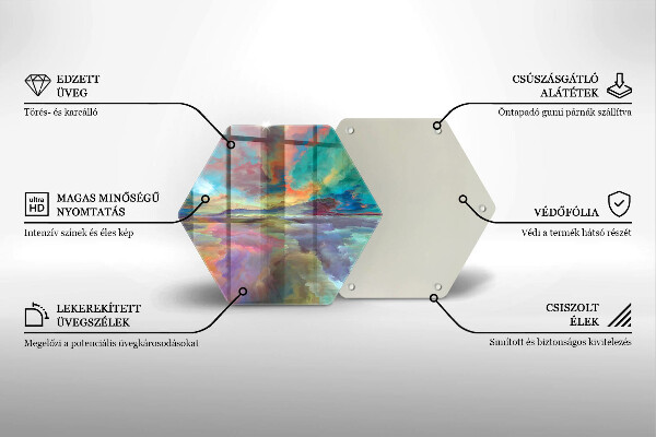 Cache plaque de cuisson Ciel coloré