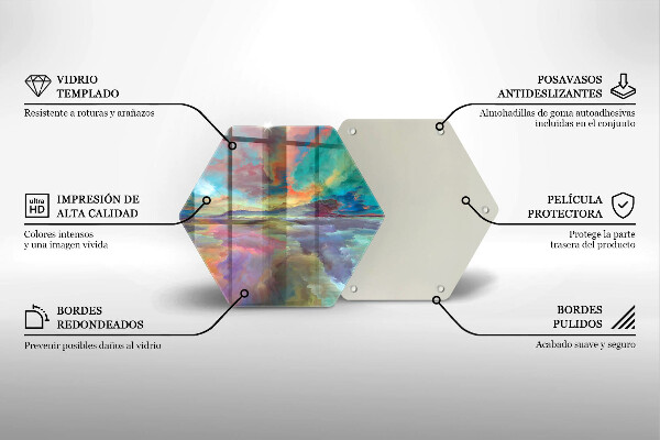 Cache plaque de cuisson Ciel coloré