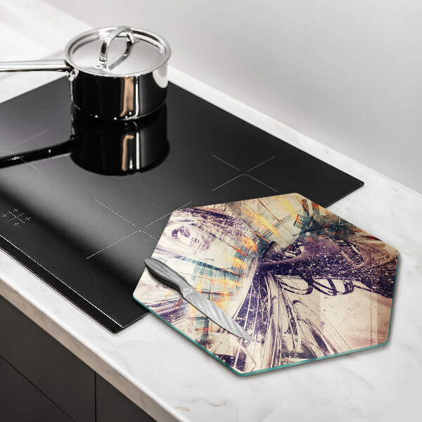 Cache plaque de cuisson Composition moderne