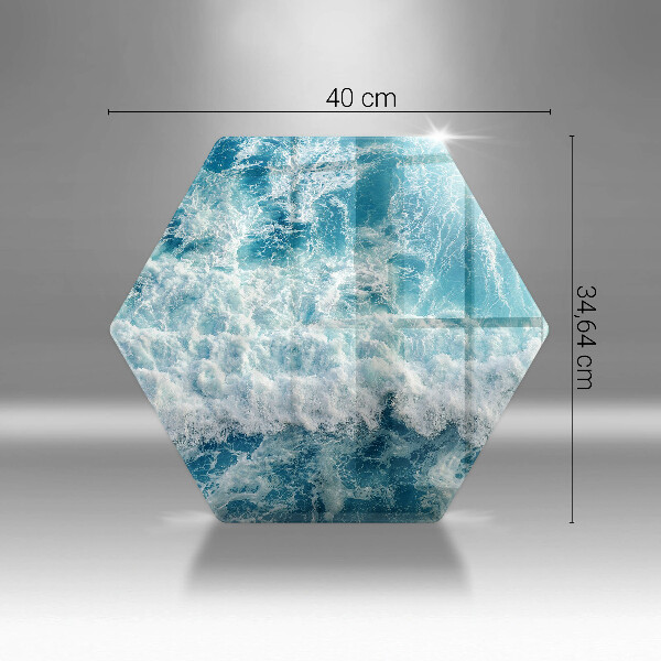 Cache plaque de cuisson Vagues d'eau de mer