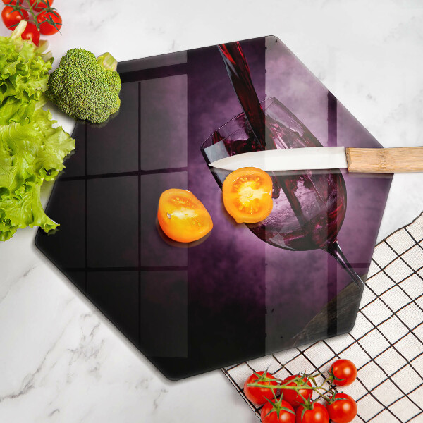 Cache plaque de cuisson Un verre de vin