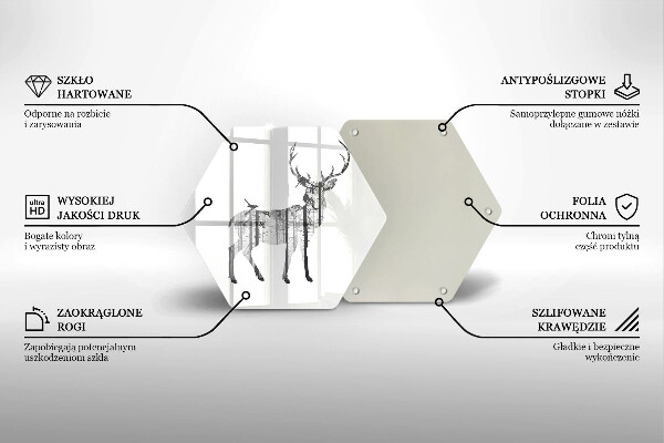 Cache plaque de cuisson Illustration de cerf et de forêt