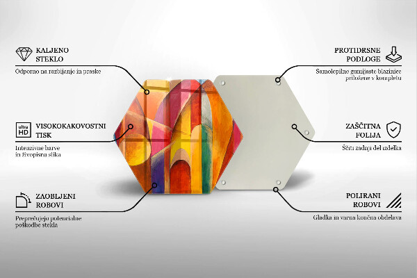 Cache plaque de cuisson Abstraction colorée