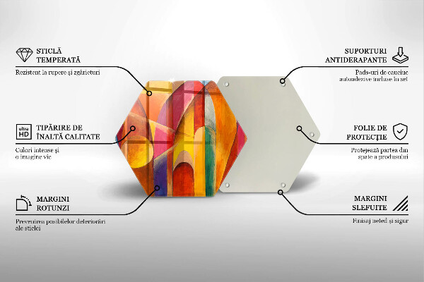 Cache plaque de cuisson Abstraction colorée