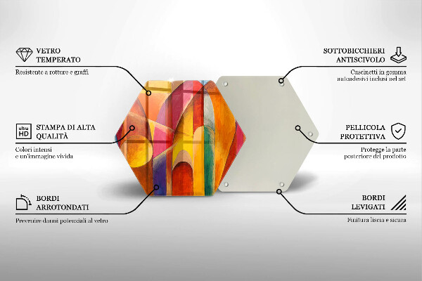 Cache plaque de cuisson Abstraction colorée