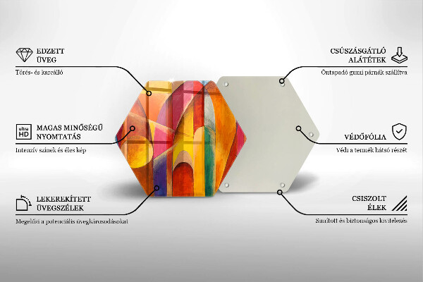 Cache plaque de cuisson Abstraction colorée