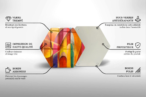 Cache plaque de cuisson Abstraction colorée