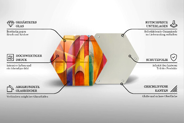 Cache plaque de cuisson Abstraction colorée