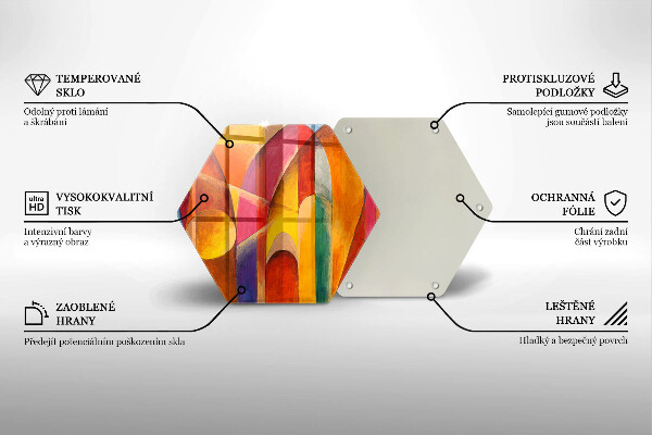 Cache plaque de cuisson Abstraction colorée