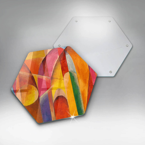 Cache plaque de cuisson Abstraction colorée