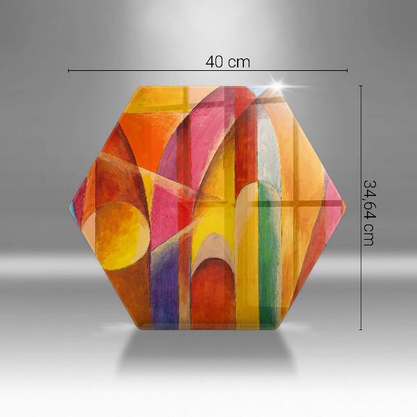 Cache plaque de cuisson Abstraction colorée