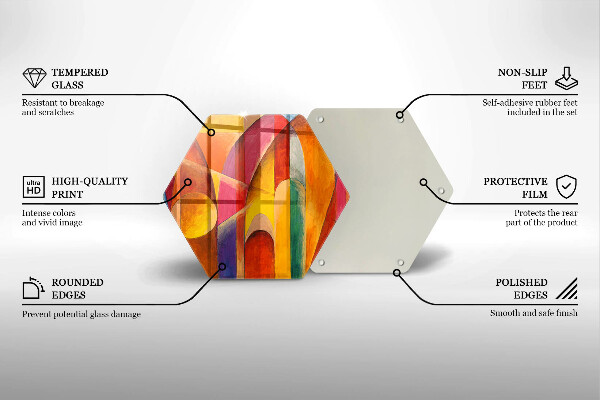 Cache plaque de cuisson Abstraction colorée