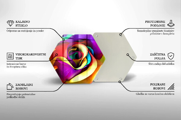 Cache plaque de cuisson Pétales de roses colorés