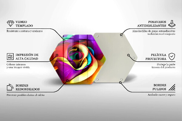 Cache plaque de cuisson Pétales de roses colorés