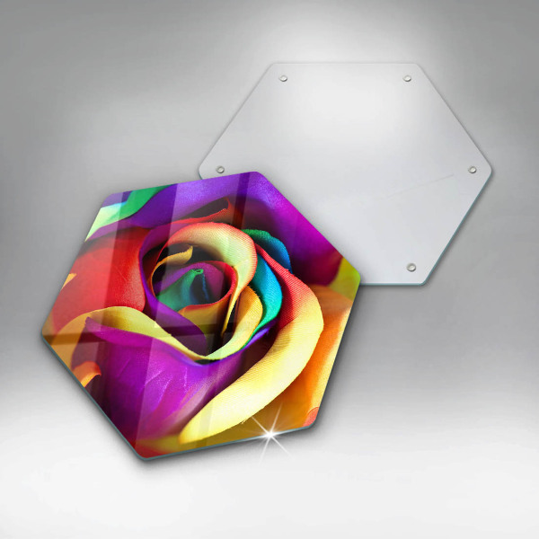 Cache plaque de cuisson Pétales de roses colorés