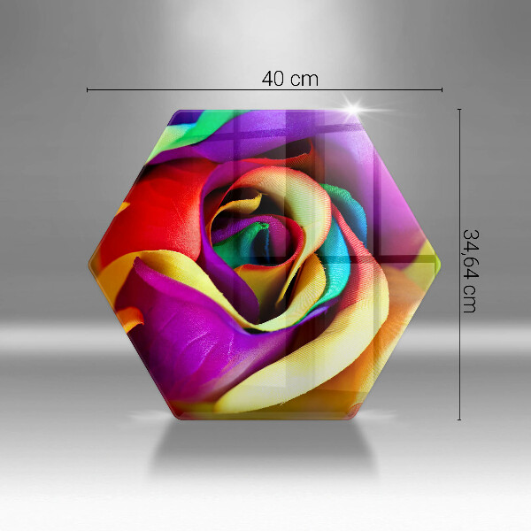 Cache plaque de cuisson Pétales de roses colorés