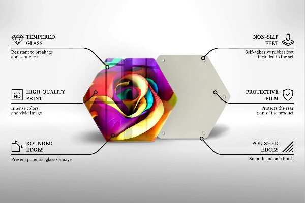 Cache plaque de cuisson Pétales de roses colorés