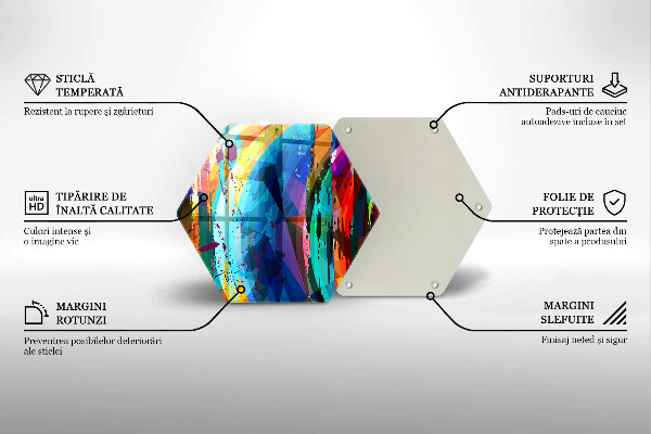 Cache plaque de cuisson Taches de peinture colorées