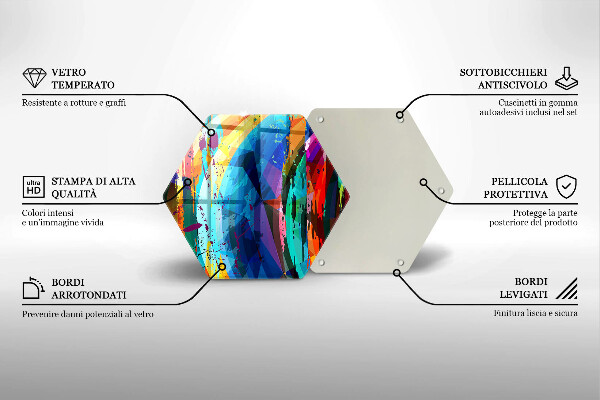 Cache plaque de cuisson Taches de peinture colorées