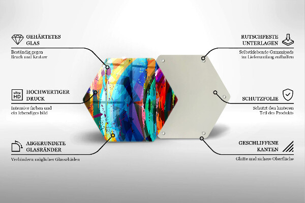 Cache plaque de cuisson Taches de peinture colorées