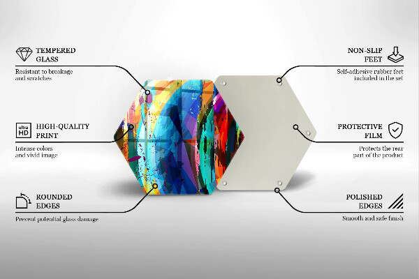 Cache plaque de cuisson Taches de peinture colorées