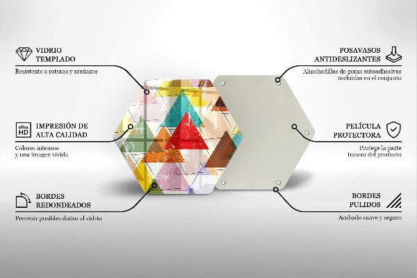 Cache plaque de cuisson Triangles peints