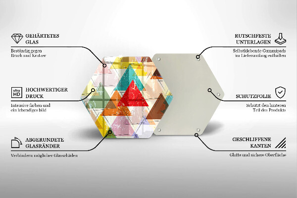 Cache plaque de cuisson Triangles peints