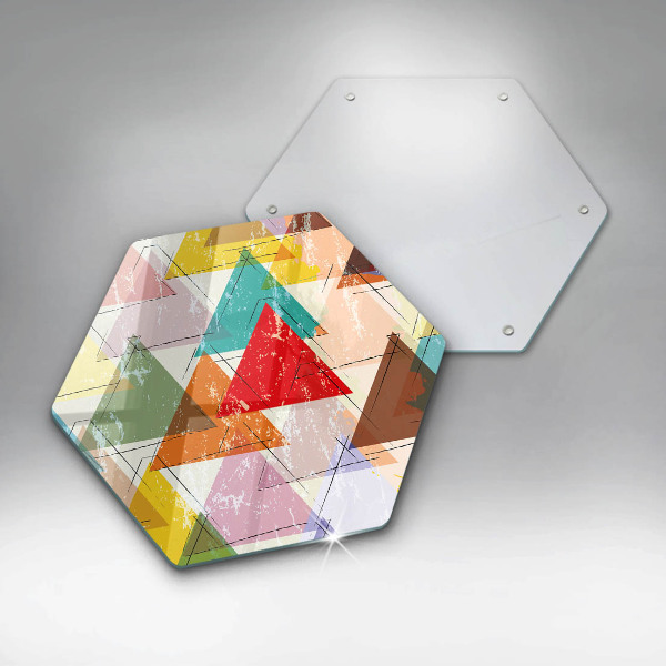 Cache plaque de cuisson Triangles peints