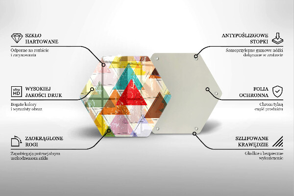 Cache plaque de cuisson Triangles peints