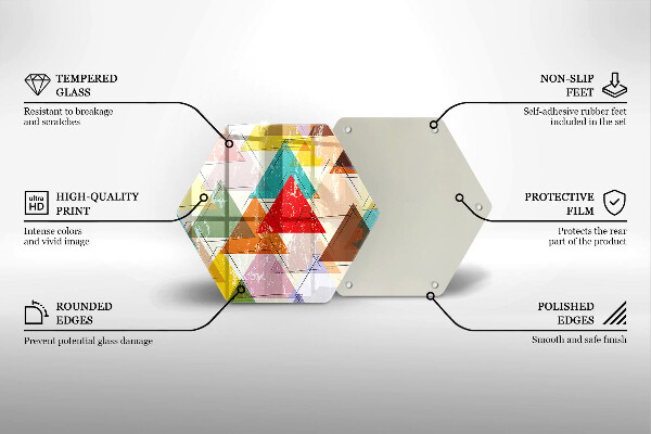 Cache plaque de cuisson Triangles peints