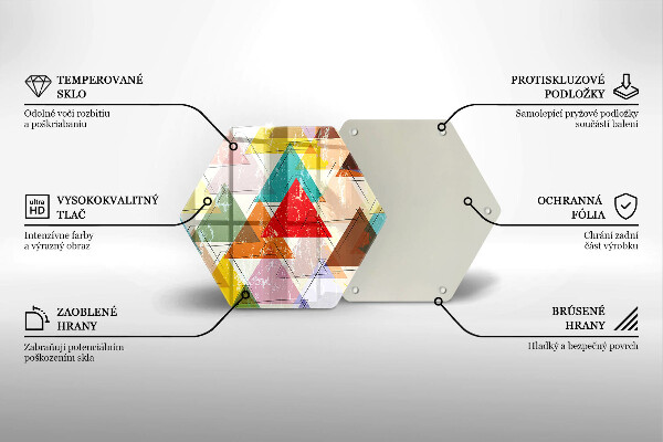 Cache plaque de cuisson Triangles peints