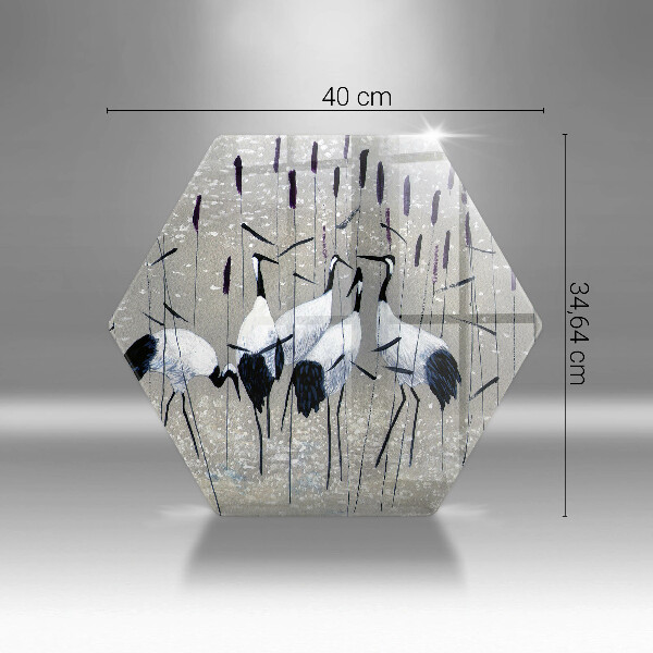 Cache plaque de cuisson Grues japonaises