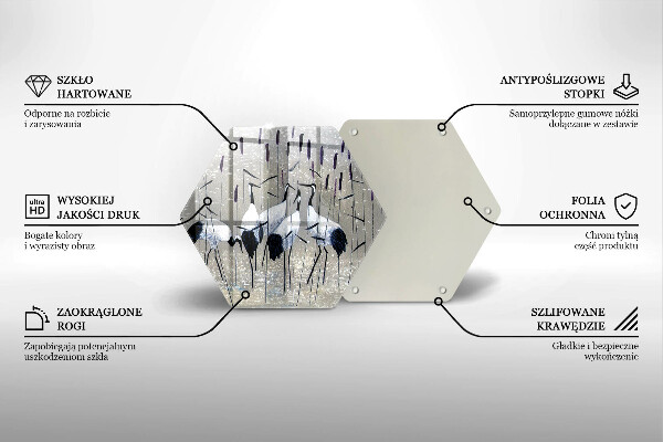 Cache plaque de cuisson Grues japonaises