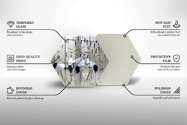 Cache plaque de cuisson Grues japonaises