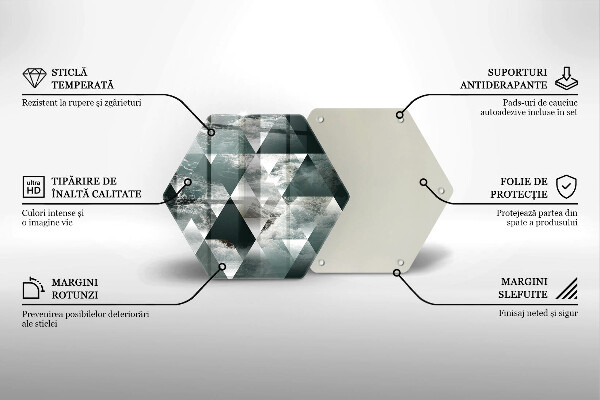 Cache plaque de cuisson Triangles et eau