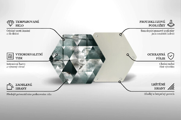 Cache plaque de cuisson Triangles et eau