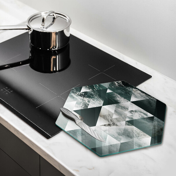 Cache plaque de cuisson Triangles et eau