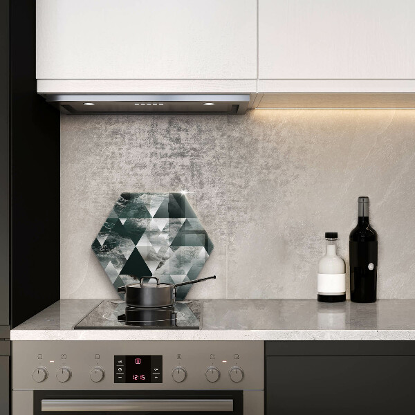 Cache plaque de cuisson Triangles et eau