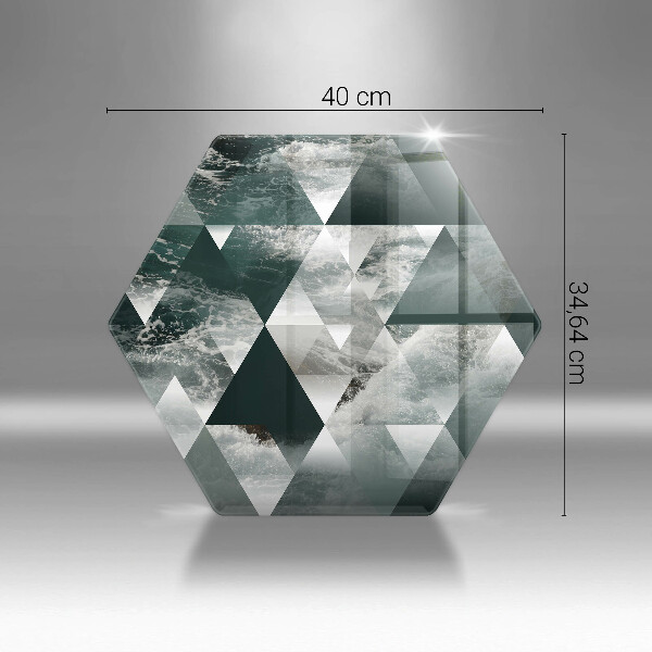 Cache plaque de cuisson Triangles et eau