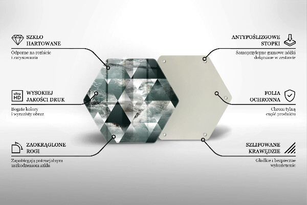 Cache plaque de cuisson Triangles et eau